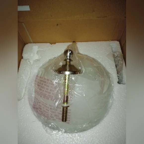 Portfolio Interior Ceiling Fixture #170552 Brushed Nickel Finish Alabaster Shade - Picture 8 of 16